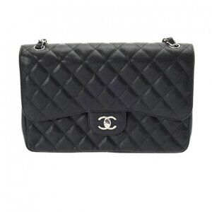 CHANEL Matrasse W flap ChainShoulder 11.8" Black/Noir